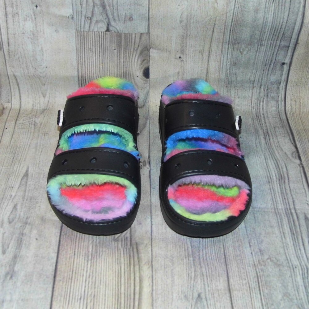 CROCS Classic Cozzzy Spray Dye Slide Sandals Womens Size 11 - Picture 4 of 8
